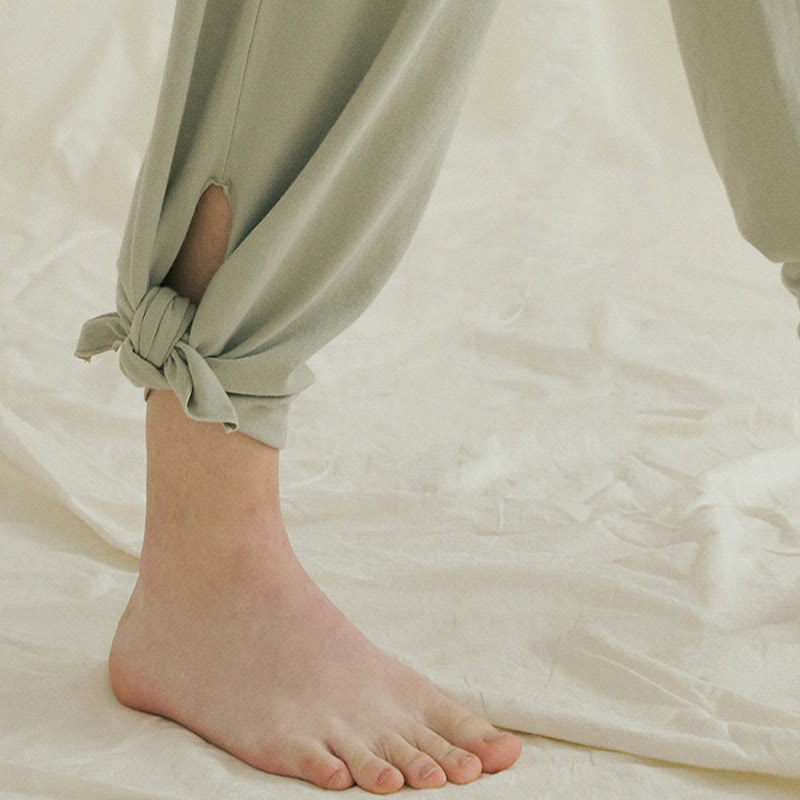 Spodnie damskie Leica z kieszeniami i luźnymi nogawkami Buddha Stones z prostymi nogawkami i wysokim stanem - image 7