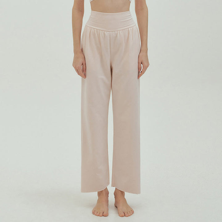 Spodnie damskie Leica z kieszeniami i luźnymi nogawkami Buddha Stones z prostymi nogawkami i wysokim stanem - image 58