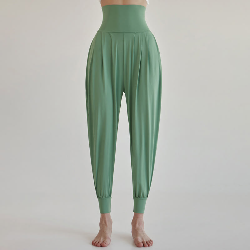 Buddha Stones Casual Plain High Waist Szybkoschnące Damskie Spodnie Leica Z Kieszeniami - ŚredniaAkwamaryna - US4, UK/AU8, EU36 (L) - image 27