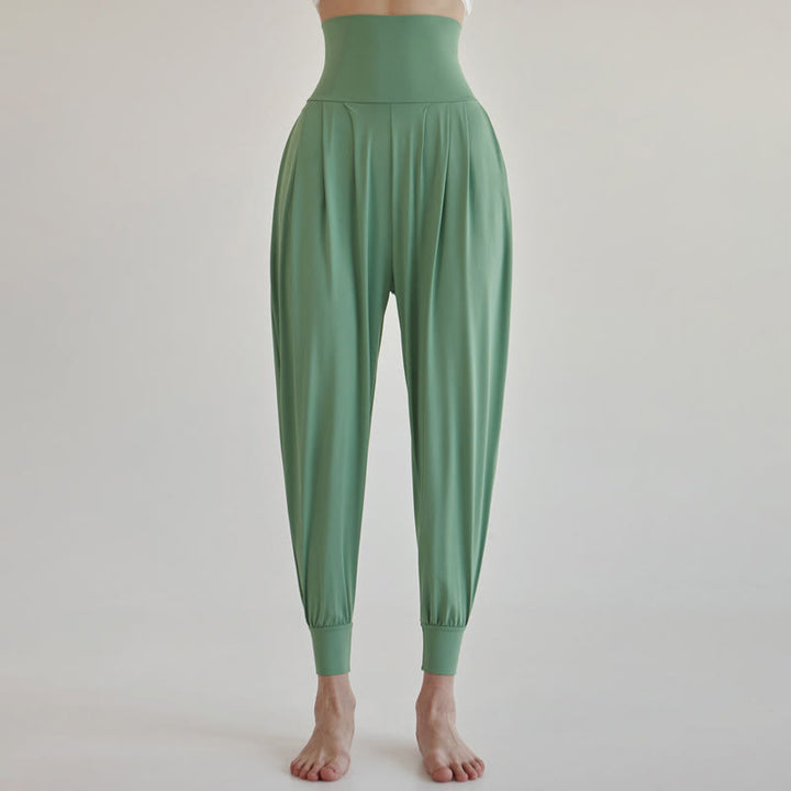 Buddha Stones Casual Plain High Waist Szybkoschnące Damskie Spodnie Leica Z Kieszeniami - ŚredniaAkwamaryna - US4, UK/AU8, EU36 (L) - image 27