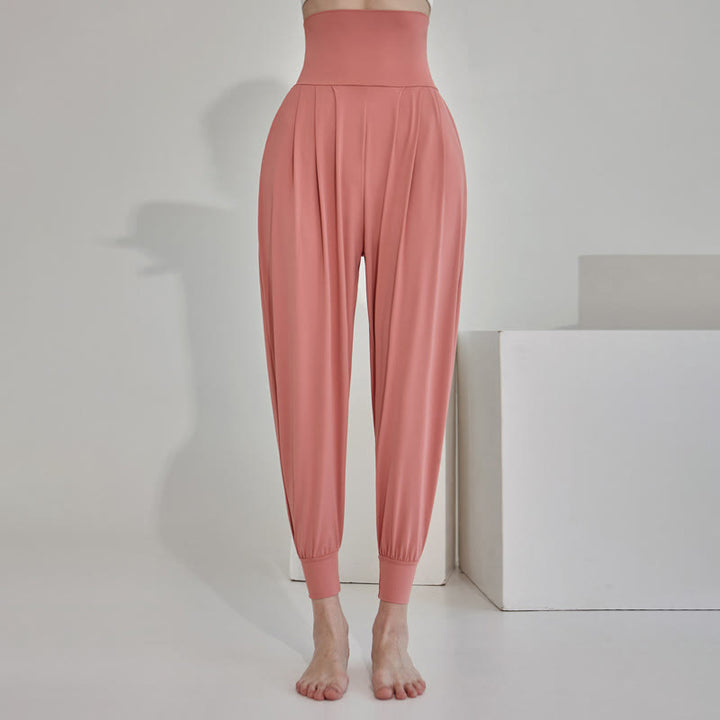 Buddha Stones Casual Plain High Waist Szybkoschnące Damskie Spodnie Leica Z Kieszeniami - LightCoral - US4, UK/AU8, EU36 (L) - image 20