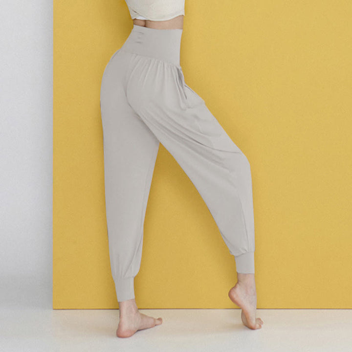 Buddha Stones Casual Plain High Waist Szybkoschnące Damskie Spodnie Leica Z Kieszeniami - image 40