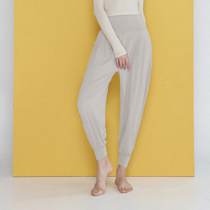 Buddha Stones Casual Plain High Waist Szybkoschnące Damskie Spodnie Leica Z Kieszeniami - image 39