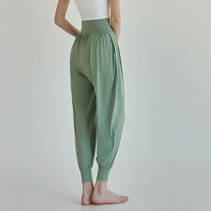 Buddha Stones Casual Plain High Waist Szybkoschnące Damskie Spodnie Leica Z Kieszeniami - image 30