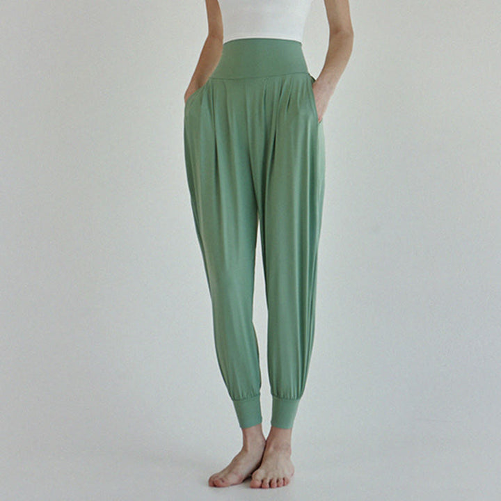 Buddha Stones Casual Plain High Waist Szybkoschnące Damskie Spodnie Leica Z Kieszeniami - image 32