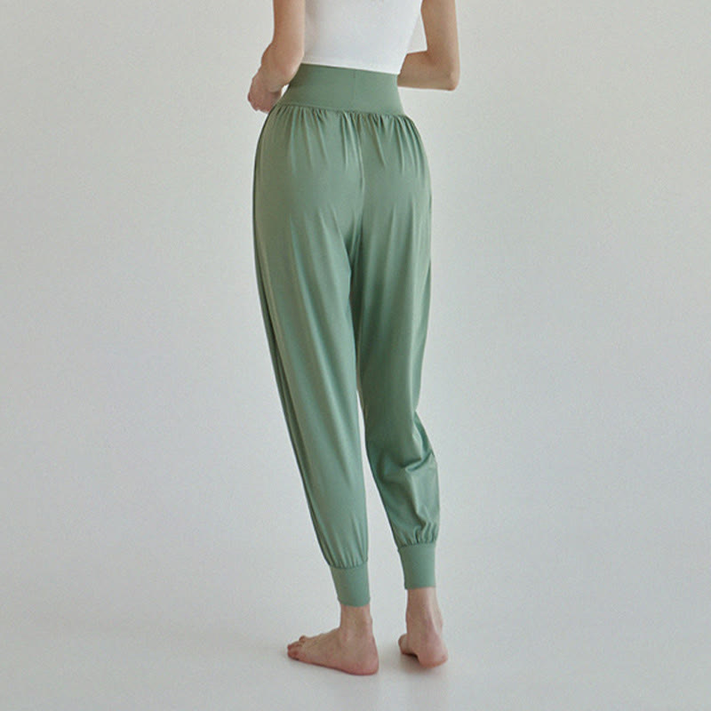 Buddha Stones Casual Plain High Waist Szybkoschnące Damskie Spodnie Leica Z Kieszeniami - image 28