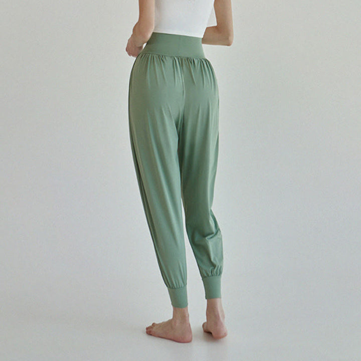Buddha Stones Casual Plain High Waist Szybkoschnące Damskie Spodnie Leica Z Kieszeniami - image 28