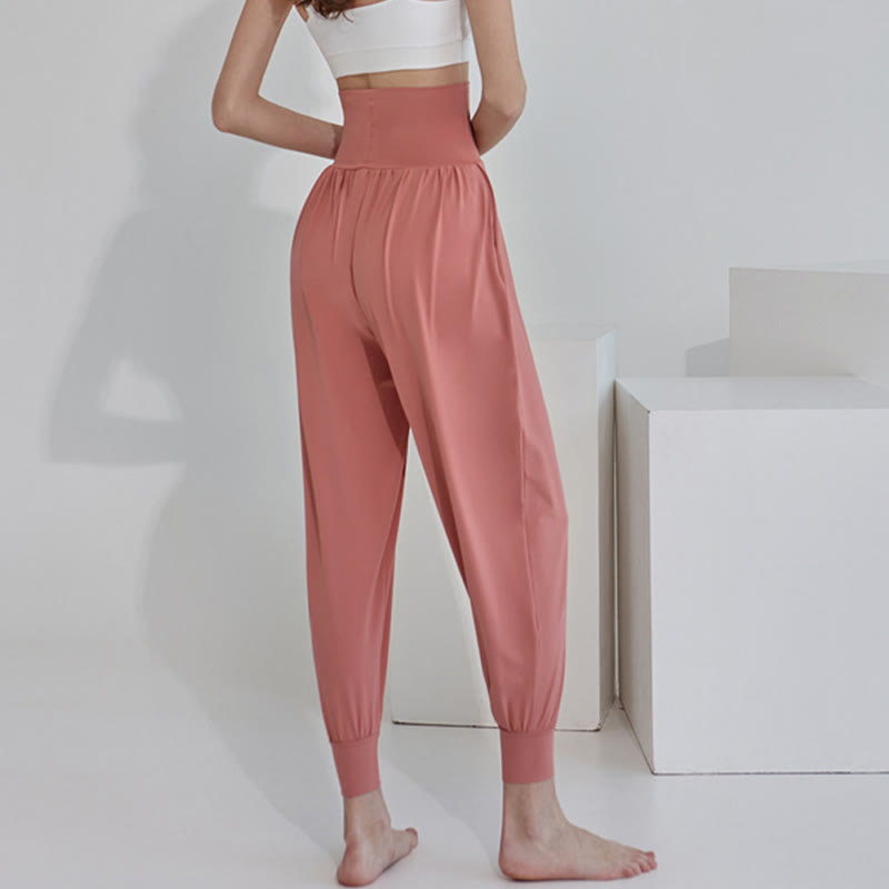 Buddha Stones Casual Plain High Waist Szybkoschnące Damskie Spodnie Leica Z Kieszeniami - image 25