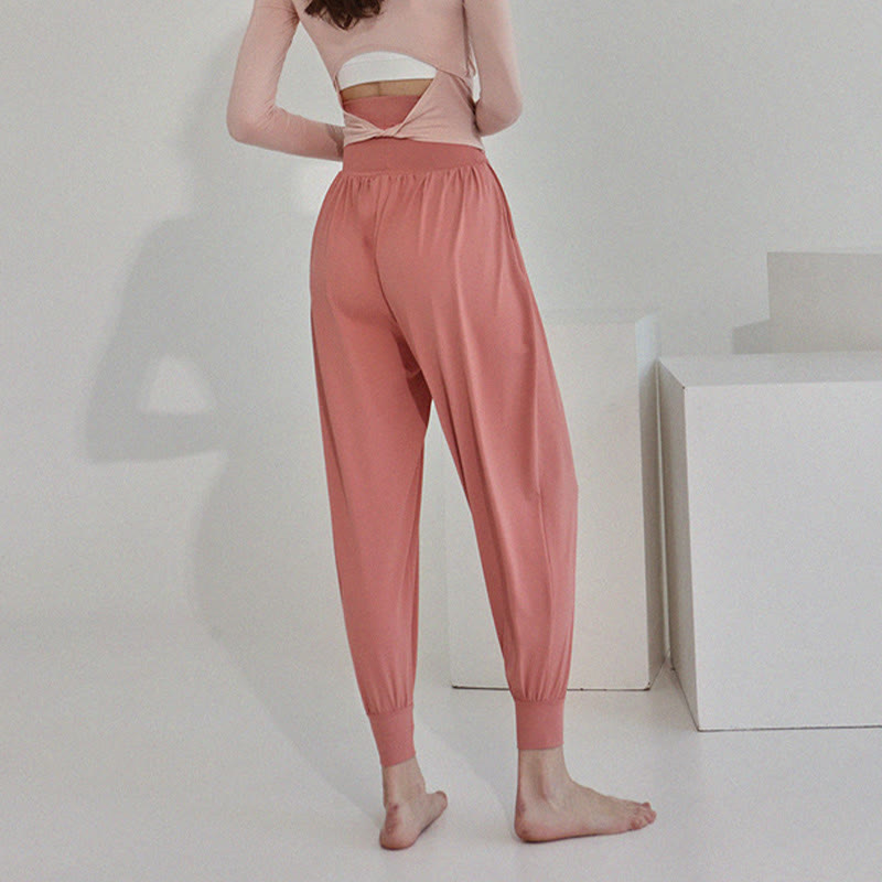 Buddha Stones Casual Plain High Waist Szybkoschnące Damskie Spodnie Leica Z Kieszeniami - image 25