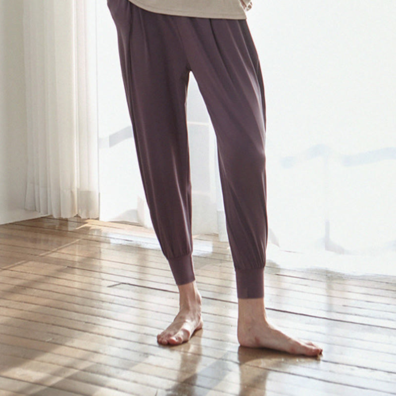 Buddha Stones Casual Plain High Waist Szybkoschnące Damskie Spodnie Leica Z Kieszeniami - image 17