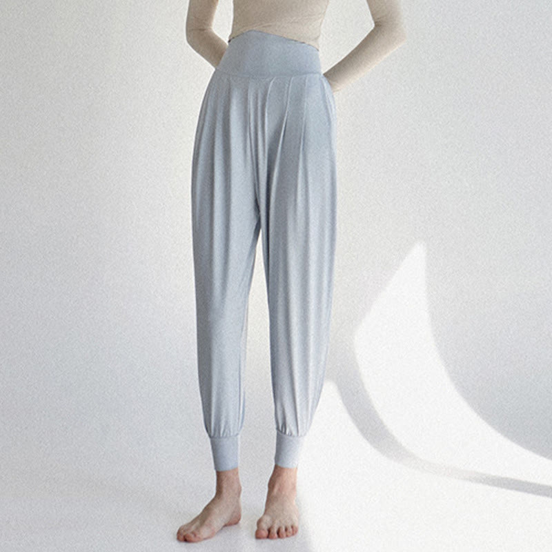 Buddha Stones Casual Plain High Waist Szybkoschnące Damskie Spodnie Leica Z Kieszeniami - image 9