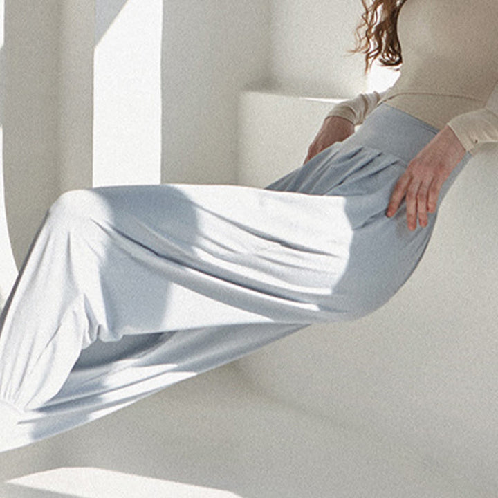 Buddha Stones Casual Plain High Waist Szybkoschnące Damskie Spodnie Leica Z Kieszeniami - image 13