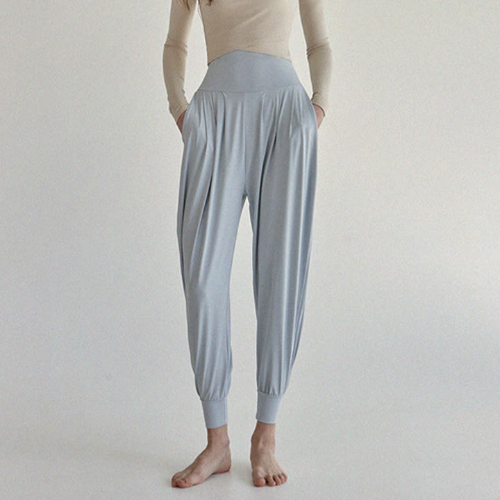 Buddha Stones Casual Plain High Waist Szybkoschnące Damskie Spodnie Leica Z Kieszeniami - image 13