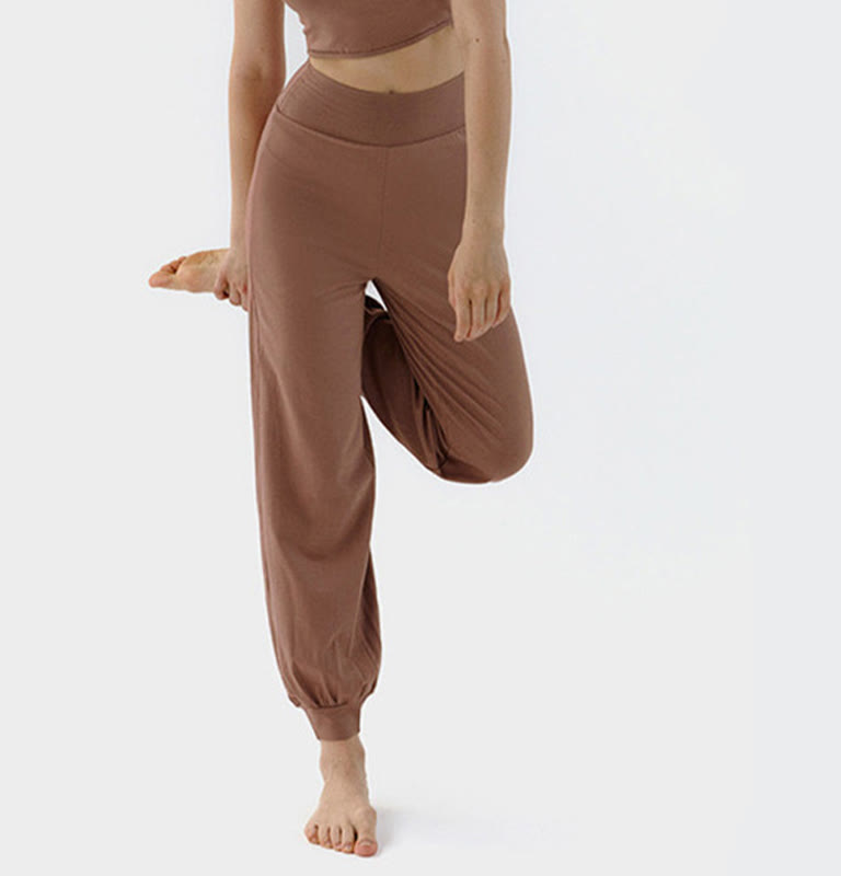 Spodnie damskie Leica z Buddha Stones, swobodne, gładkie, z wysokim stanem i szybkoschnącymi nogawkami - image 4