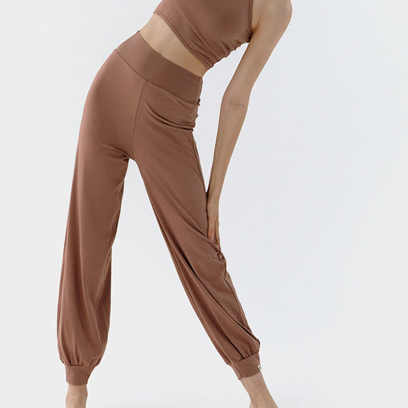 Spodnie damskie Leica z Buddha Stones, swobodne, gładkie, z wysokim stanem i szybkoschnącymi nogawkami - image 1