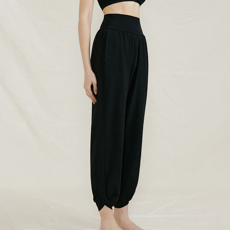Buddha Stones Casual Plain High Waist Side Fold Quick Drying Damskie Spodnie Bawełniane Z Kieszeniami - image 16