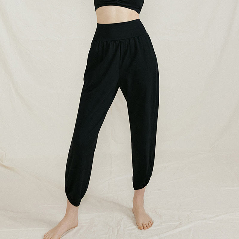 Buddha Stones Casual Plain High Waist Side Fold Quick Drying Damskie Spodnie Bawełniane Z Kieszeniami - image 17