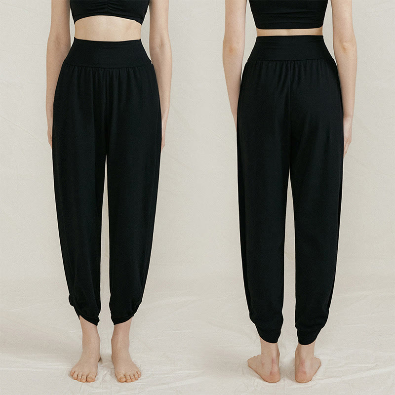 Buddha Stones Casual Plain High Waist Side Fold Quick Drying Damskie Spodnie Bawełniane Z Kieszeniami - image 14