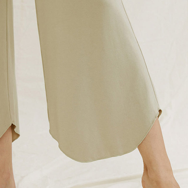 Spodnie damskie Leica z szerokimi nogawkami Buddha Stones Casual Plain Loose Irregular Geometryczny brzeg - image 20