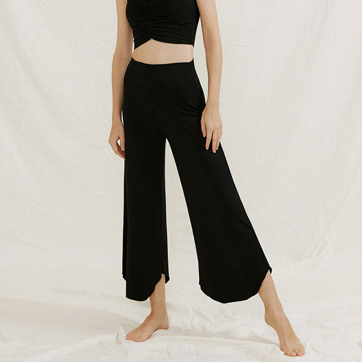 Spodnie damskie Leica z szerokimi nogawkami Buddha Stones Casual Plain Loose Irregular Geometryczny brzeg - image 28