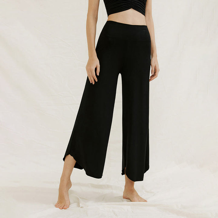 Spodnie damskie Leica z szerokimi nogawkami Buddha Stones Casual Plain Loose Irregular Geometryczny brzeg - image 26