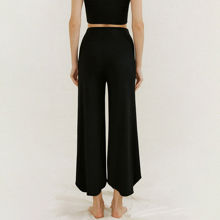 Spodnie damskie Leica z szerokimi nogawkami Buddha Stones Casual Plain Loose Irregular Geometryczny brzeg - image 24