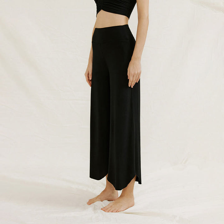 Spodnie damskie Leica z szerokimi nogawkami Buddha Stones Casual Plain Loose Irregular Geometryczny brzeg - image 25
