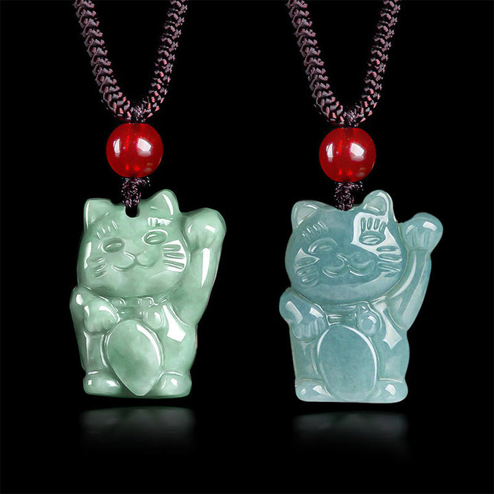 Naszyjnik z Buddha Stones z jadeitu i szczęśliwego kota, obfitość - image 11