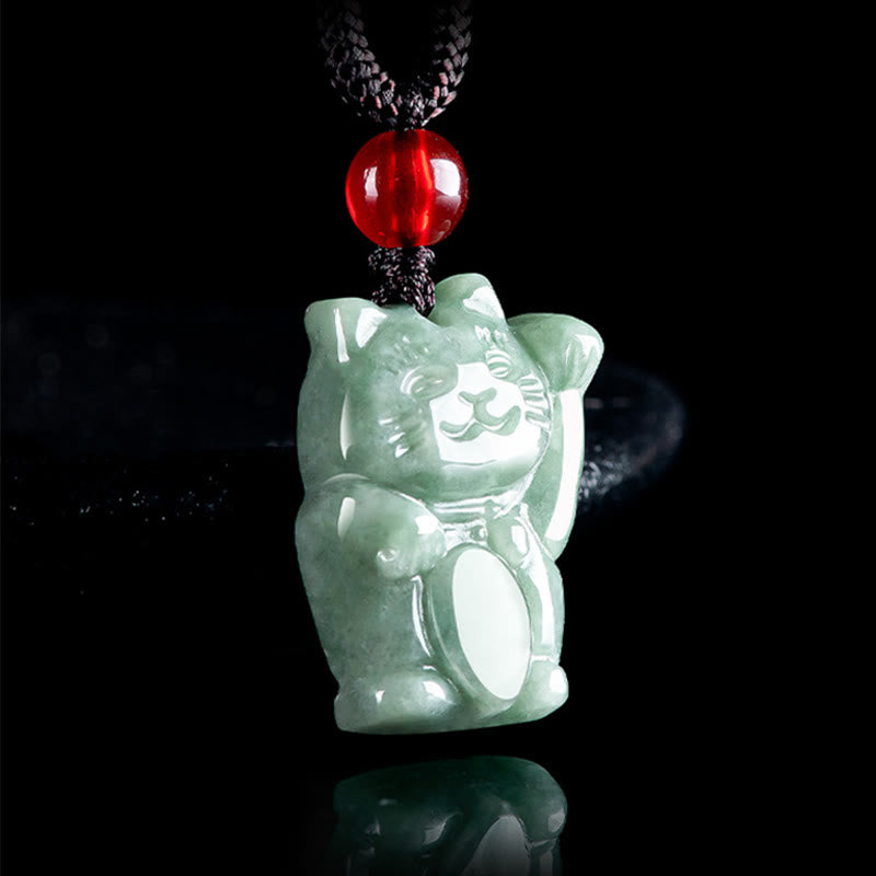 Naszyjnik z Buddha Stones z jadeitu i szczęśliwego kota, obfitość - image 2