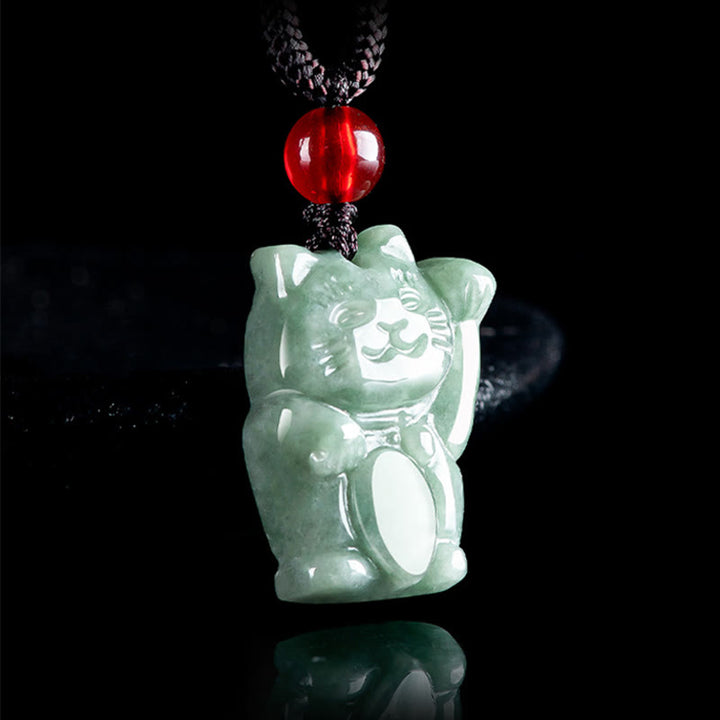 Naszyjnik z Buddha Stones z jadeitu i szczęśliwego kota, obfitość - image 2