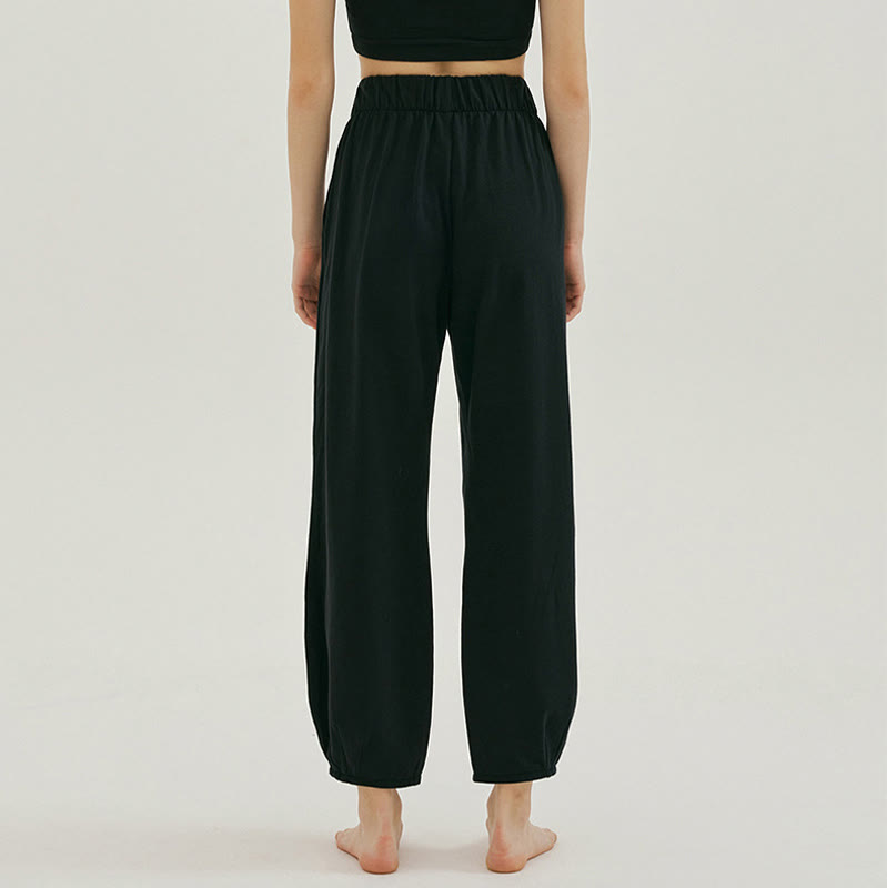 Buddha Stones Luźne Oddychające Luźne Damskie Spodnie Harem Leica Z Kieszeniami - image 9