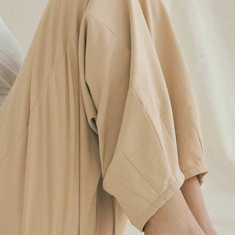 Buddha Stones Luźne Oddychające Luźne Damskie Spodnie Harem Leica Z Kieszeniami - image 6