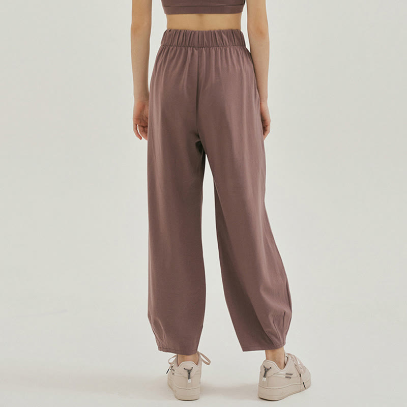 Buddha Stones Luźne Oddychające Luźne Damskie Spodnie Harem Leica Z Kieszeniami - image 23