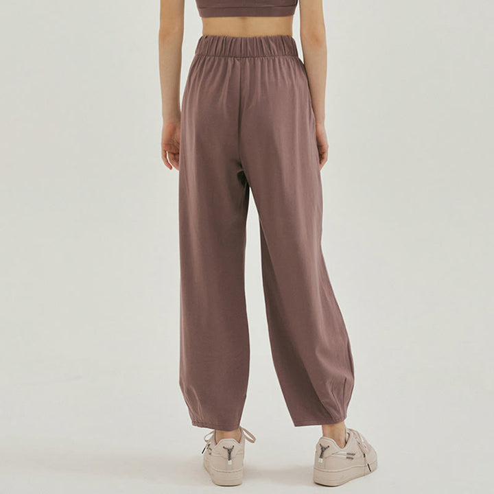 Buddha Stones Luźne Oddychające Luźne Damskie Spodnie Harem Leica Z Kieszeniami - image 23