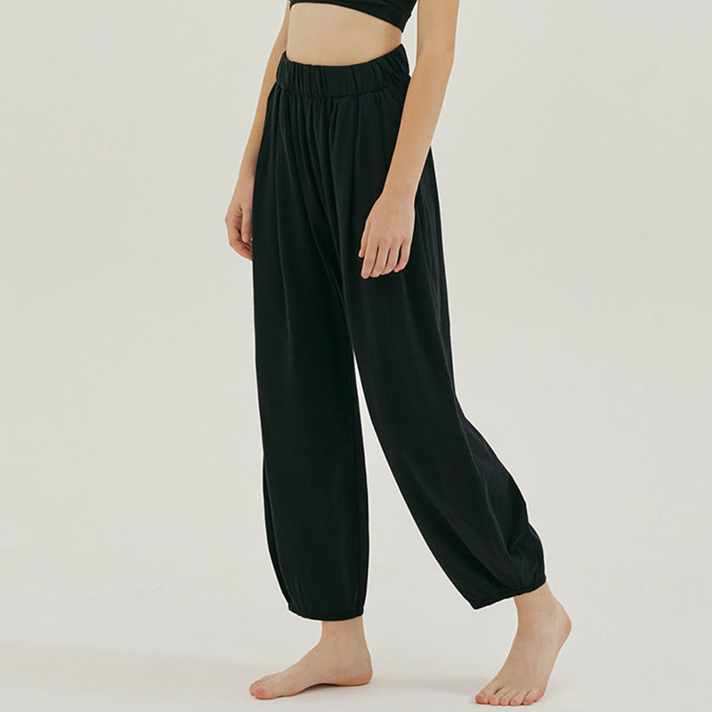 Buddha Stones Luźne Oddychające Luźne Damskie Spodnie Harem Leica Z Kieszeniami - image 10