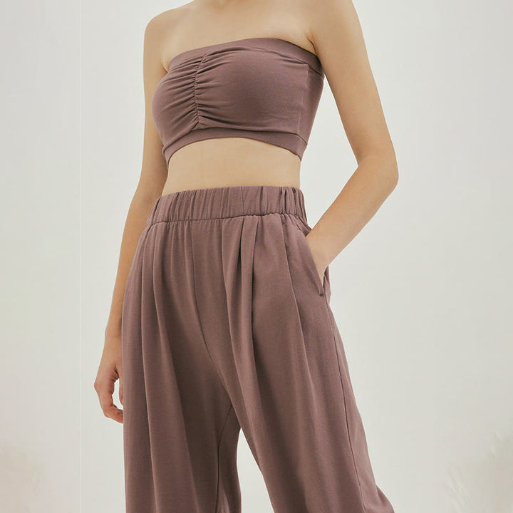 Buddha Stones Luźne Oddychające Luźne Damskie Spodnie Harem Leica Z Kieszeniami - image 25