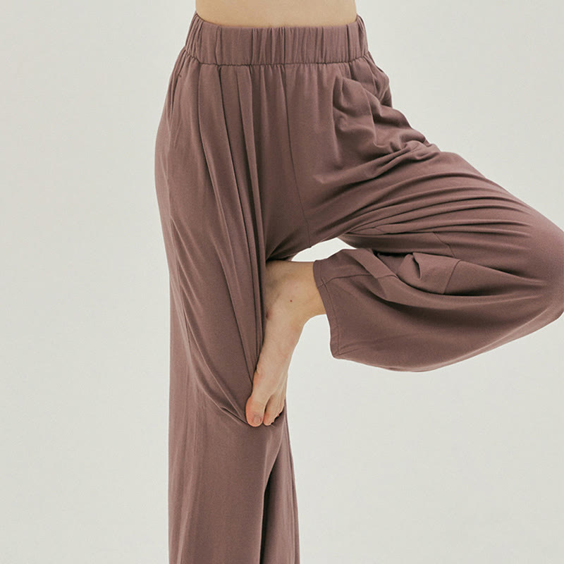 Buddha Stones Luźne Oddychające Luźne Damskie Spodnie Harem Leica Z Kieszeniami - image 25