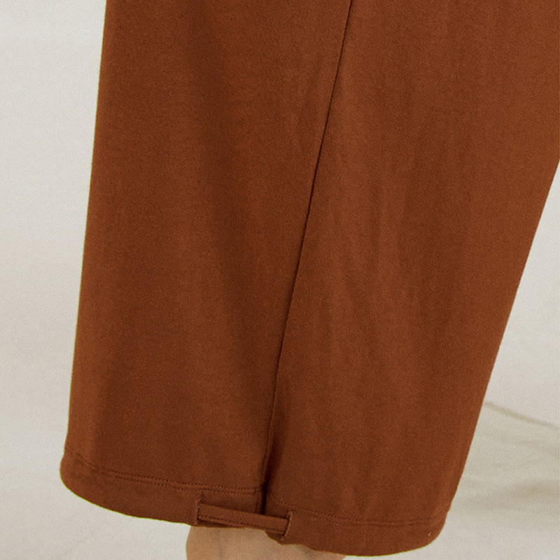 Spodnie damskie Leica z szerokimi nogawkami i swobodnym, prostym krojem i wysokim stanem Buddha Stones - image 9