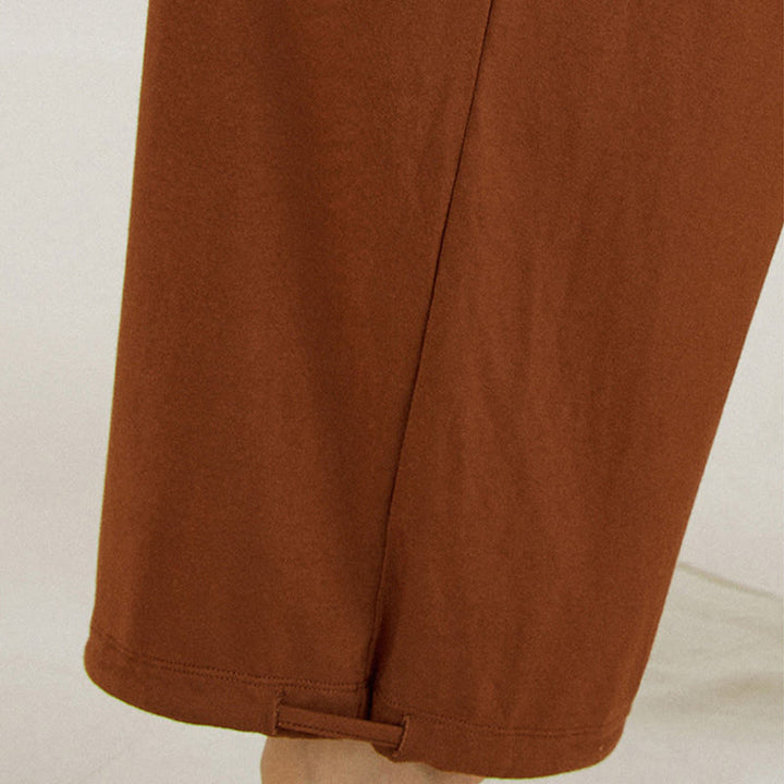 Spodnie damskie Leica z szerokimi nogawkami i swobodnym, prostym krojem i wysokim stanem Buddha Stones - image 9