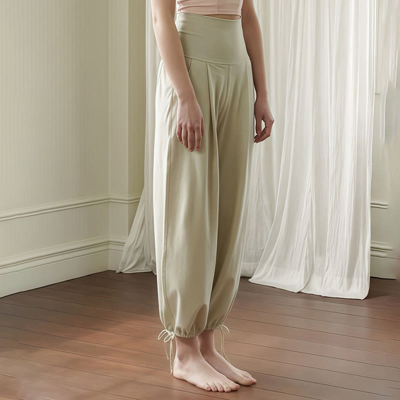 Spodnie damskie Leica z kieszeniami i ściągaczami Buddha Stones Casual Plain Drawstring Hems - image 16