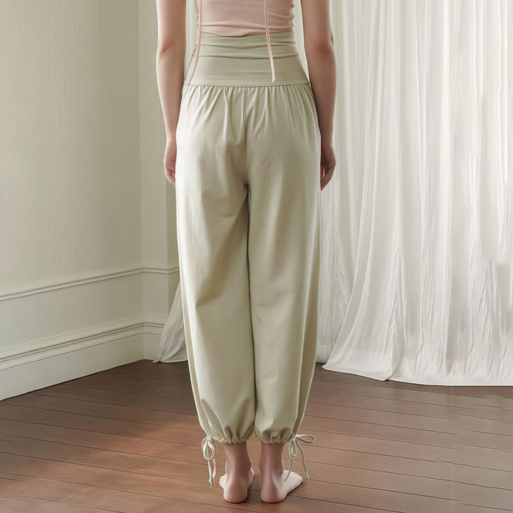 Spodnie damskie Leica z kieszeniami i ściągaczami Buddha Stones Casual Plain Drawstring Hems - image 15