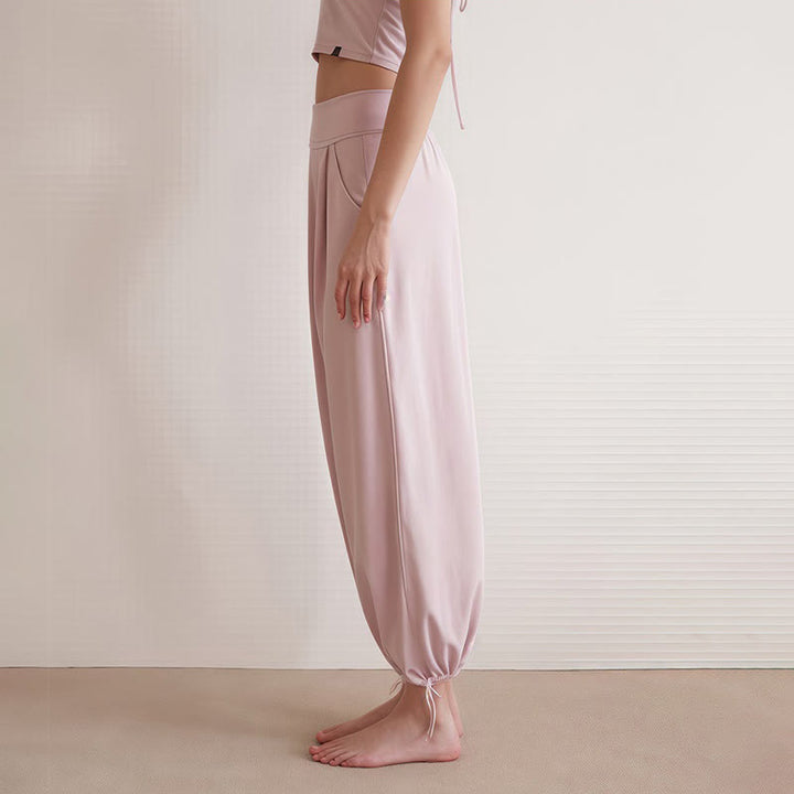 Spodnie damskie Leica z kieszeniami i ściągaczami Buddha Stones Casual Plain Drawstring Hems - image 11