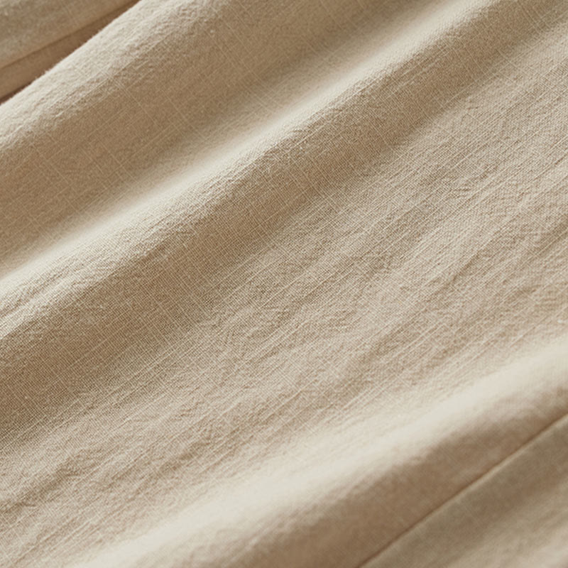 Spodnie damskie z szerokimi nogawkami Buddha Stones Casual Plain Loose Straight Leg z kieszeniami i bawełną ramia - image 27