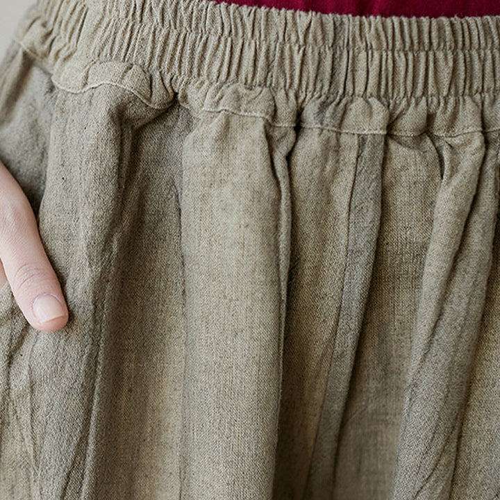 Spodnie damskie z ramii Buddha Stones Casual Plain Loose Tie-Dye z kieszeniami - image 25