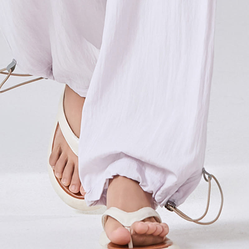 Spodnie damskie z szerokimi nogawkami i kieszeniami, z wiskozy, z szerokimi nogawkami i kieszeniami, z szerokimi nogawkami i elastycznym wsparciem brzucha, z Buddha Stones - image 10