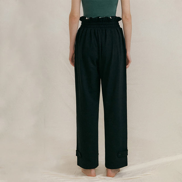 Buddha Stones Luźne Damskie Spodnie Spandex Z Kieszeniami Z Klamrą - image 11