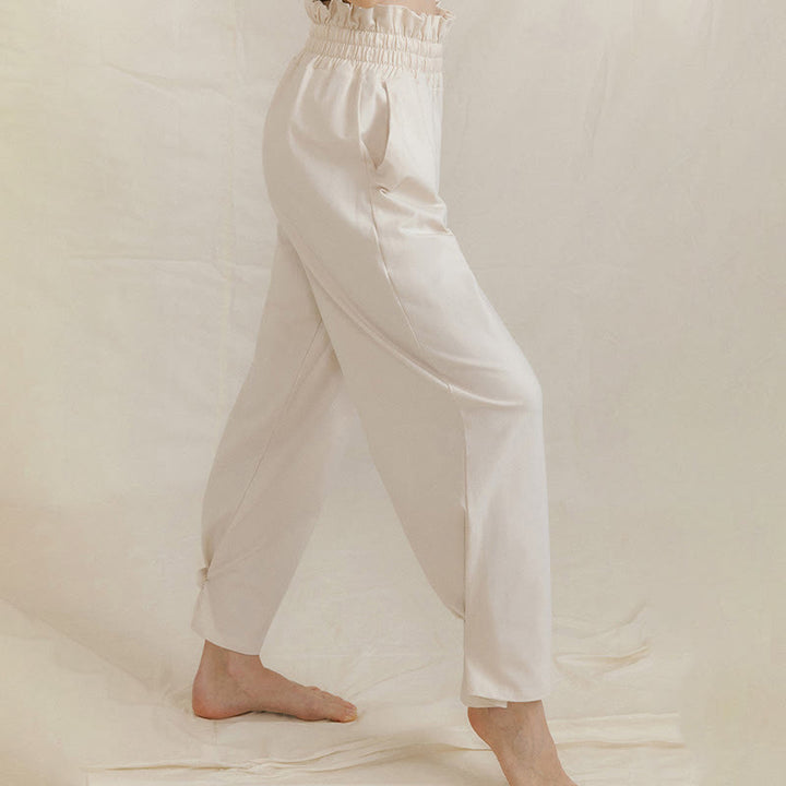 Buddha Stones Luźne Damskie Spodnie Spandex Z Kieszeniami Z Klamrą - image 21