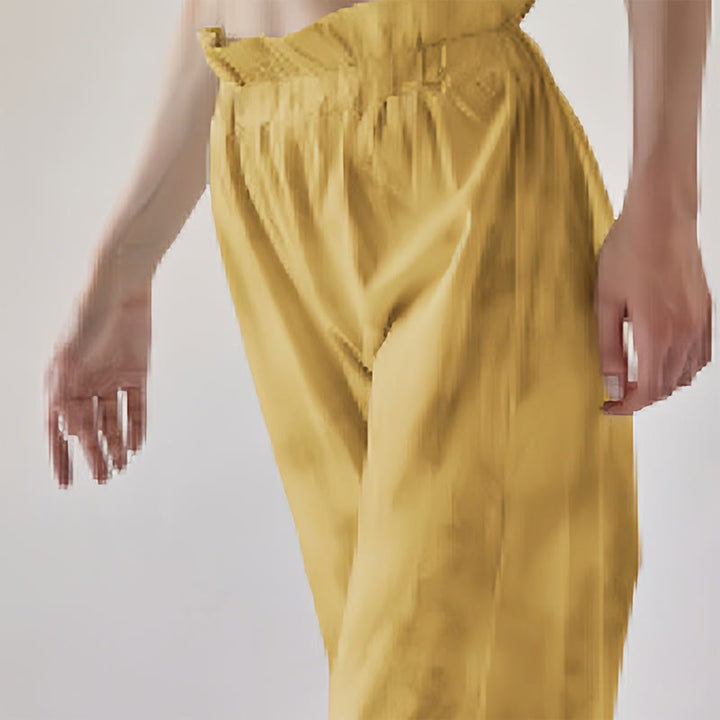 Spodnie damskie z elastycznymi nogawkami i nadrukiem w kolorze atramentowym Buddha Stones Casual Trouser Ties - Nawłoć - US6, UK/AU10, EU38 (XL) - image 10