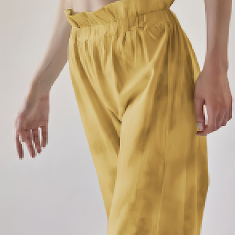 Spodnie damskie z elastycznymi nogawkami i nadrukiem w kolorze atramentowym Buddha Stones Casual Trouser Ties - Nawłoć - US6, UK/AU10, EU38 (XL) - image 10