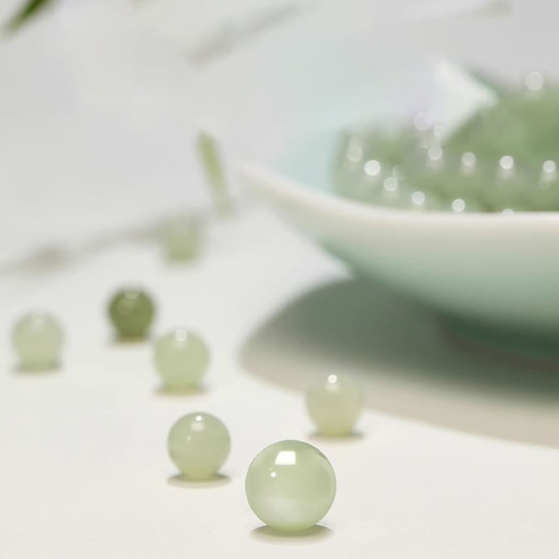 Buddha Stones Naturalny Hetian Jade Agat Królik Miedź Moneta Bransoletka Szczęścia